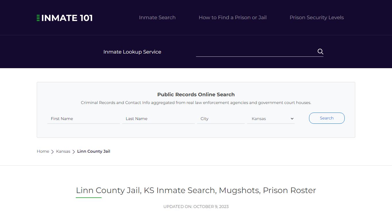 Linn County Jail, KS Inmate Search, Mugshots, Prison Roster
